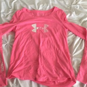 pink under amour long sleeve shirt